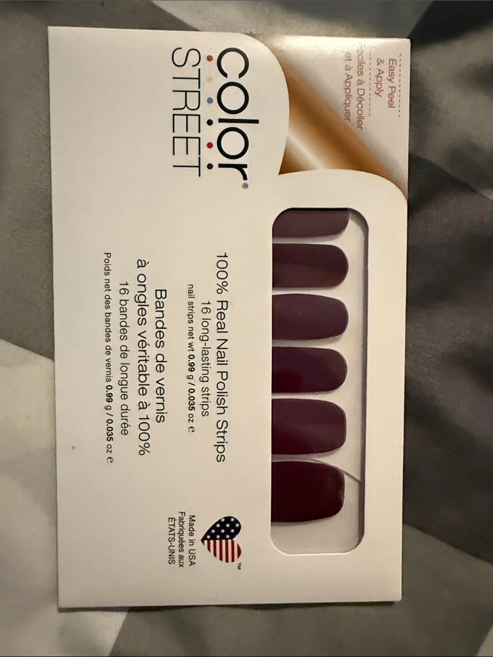 Color Street Aberdeen Aubergine Plum Nail Polish Strips - Rich Deep Purple